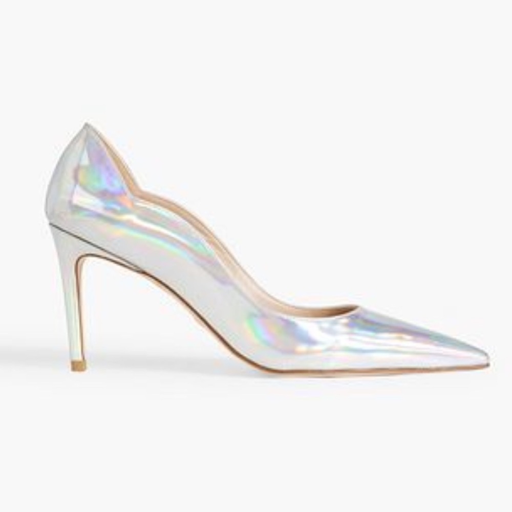 STUART WEITZMAN
Stuart 85 iridescent-effect faux patent-leather pumps